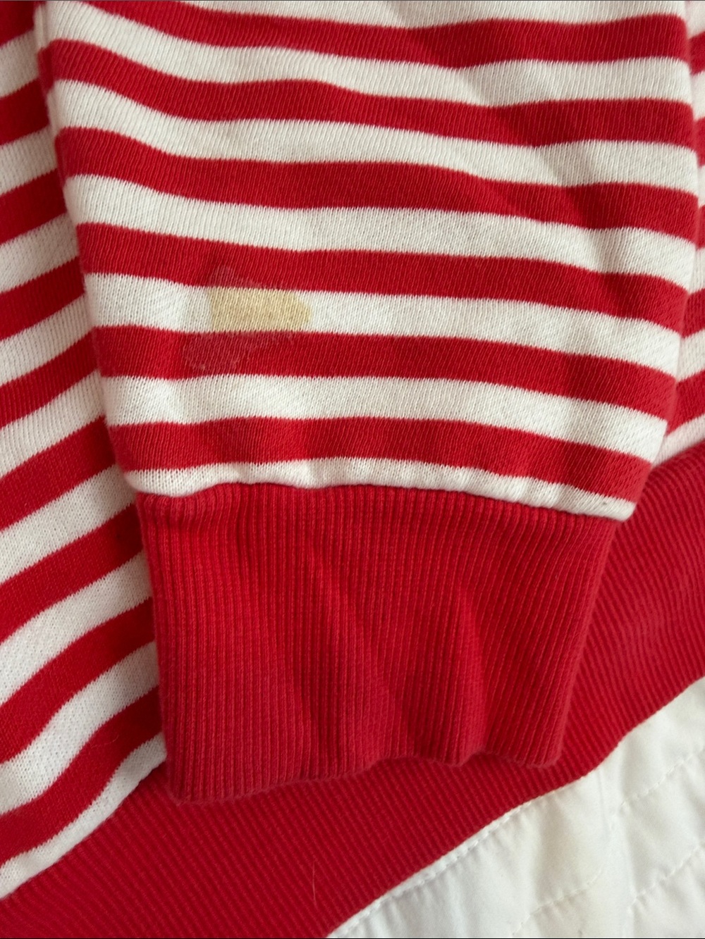 Nautica Red and White Striped Hooded Sweatshirt - Picture 10 of 15